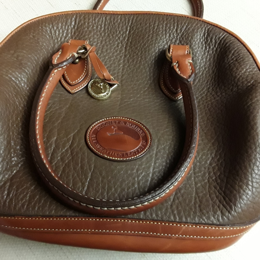 Dooney and Bourke Brown Vintage Satchel Bag Purse